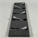 Black Metal Coat Hanger With Silver Hideaway Hooks