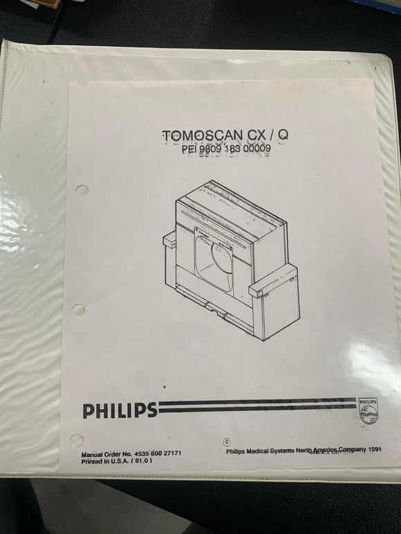 PHILIPS TOMOSCAN CX / Q MANUAL