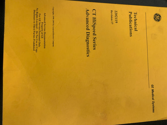 GE CT HISPEED MANUAL 2202119 REV 17