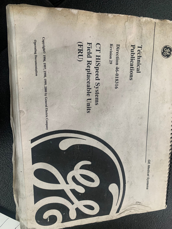 GE CT HISPEED SYSTEM 46-018316 / REV 29