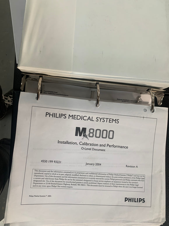 PHILIPS MX 8000 INSTALLATION, CALIBRATION AND PERFORMANCE DOCUMENT, 4550 199 93221