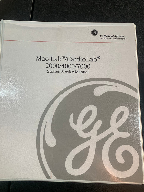 GE SERVICE MANUAL FOR MAC-LAB CARDIOLAB 2000 / 4000 / 7000 – Puma ...