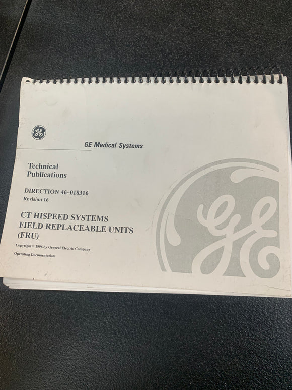 GE HISPEED CT FIELD REPLACEABLE UNITS (FRU), 46-018316