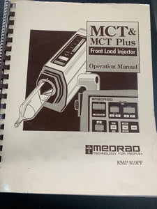MEDRAD MCT & MCT PLUS FRONT LOAD INJECTOR OPERATION MANUAL