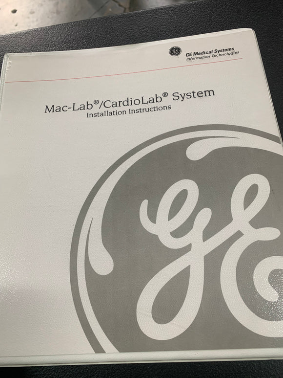 GE INSTALLATION INSTRUCTIONS FOR MAC-LAB CARDIOLAB SYSTEM