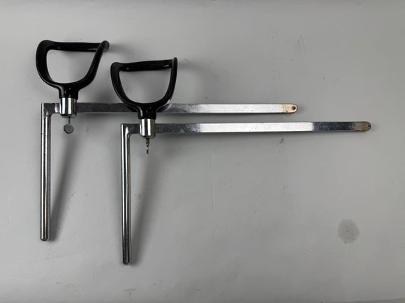 Set of two stirrups for Midmark Ritter exam tables