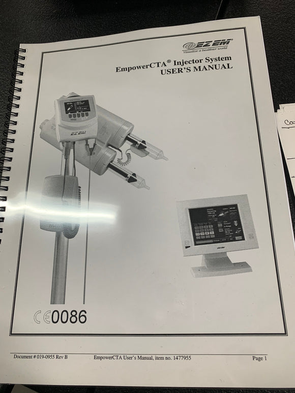 EZEM EMPOWERCTA INJECTOR SYSTEM USER'S MANUAL
