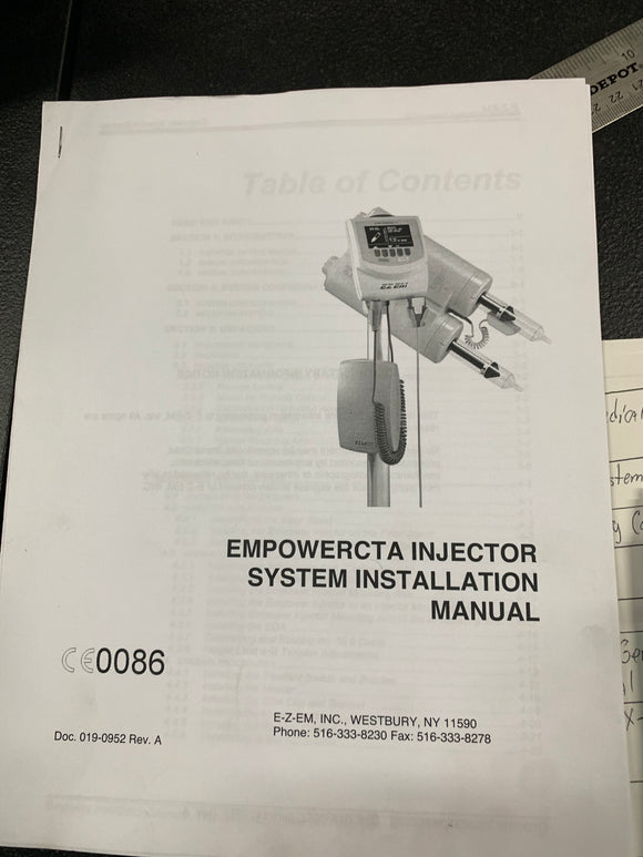 EMPOWER CTA INJECTOR INSTALLATION MANUAL