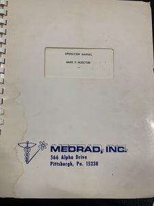 MEDRAD MARK II OPERATION MANUAL