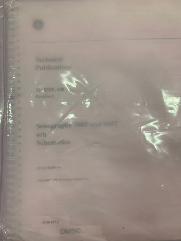 GE SENOGRAPHE 700T & 800T SCHEMATICS