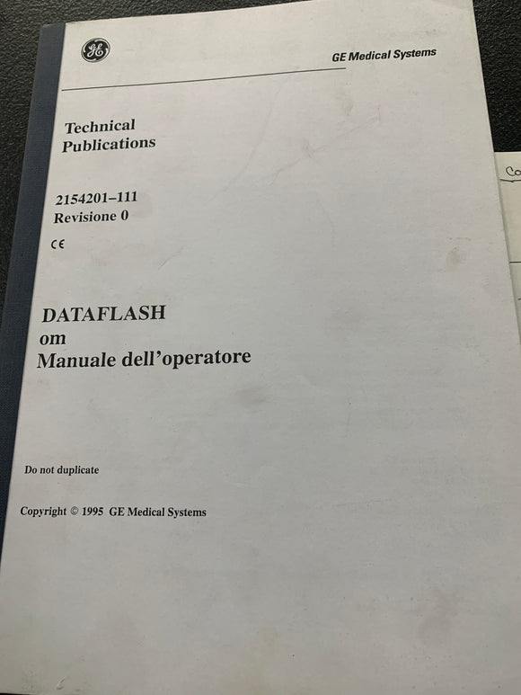 GE 2154201-111 DATAFLASH OPERATOR'S MANUAL, FRENCH
