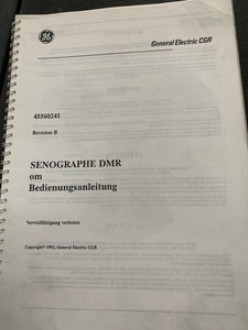GE SENOGRAPHE DMR OPERATION MANUAL, GERMAN 45560241
