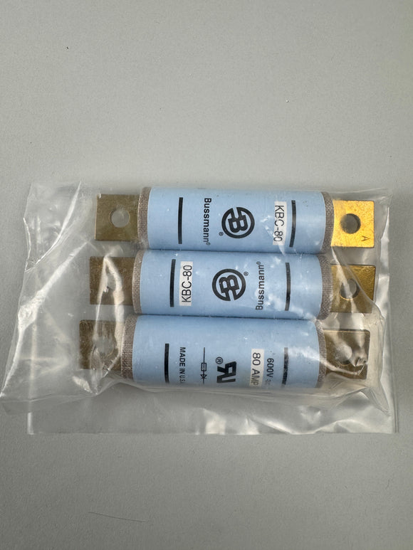 GE Healthcare 46-296221P15 FUSE, BUSSMAN KBC-80, 600V (PACK OF 3)