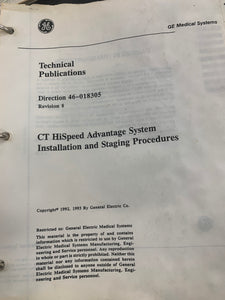 GE CT HISPEED ADVANTAGE SYSTEM 46-018305