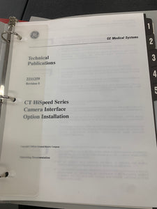 GE HISPEED CAMERA INTERFACE OPTION INSTALLATION GUIDE, 2211259