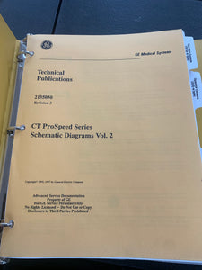 GE PROSPEED SERIES CT SCHEMATIC DIAGRAMS VOL. 2, 2135030