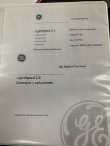 GE LIGHTSPEED AND HISPEED REFERENCE MANUAL