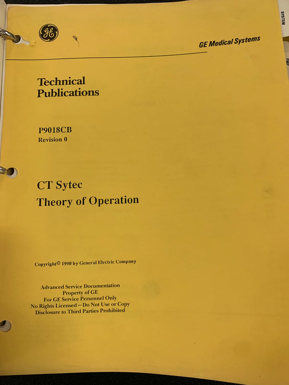 GE CT SYTEC, THEORY OF OPERATION, P9018CB
