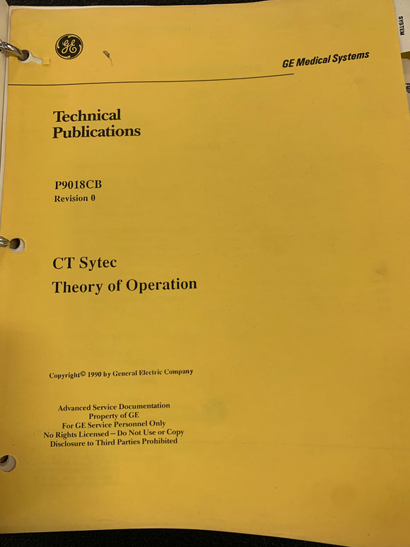 GE CT SYTEC, THEORY OF OPERATION, P9018CB