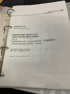 GE SENOGRAPHE ILLUSTRATED PARTS LISTS, C03U52H.02