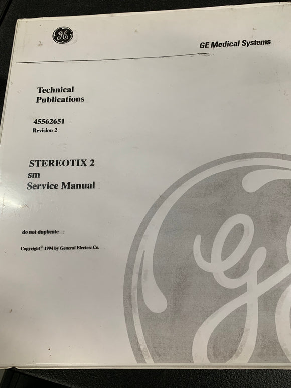 GE STEREOTIX 2 SERVICE MANUAL, 45562651