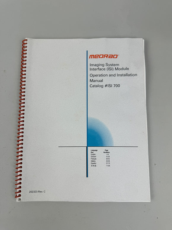 MEDRAD P/N 202323 REV C