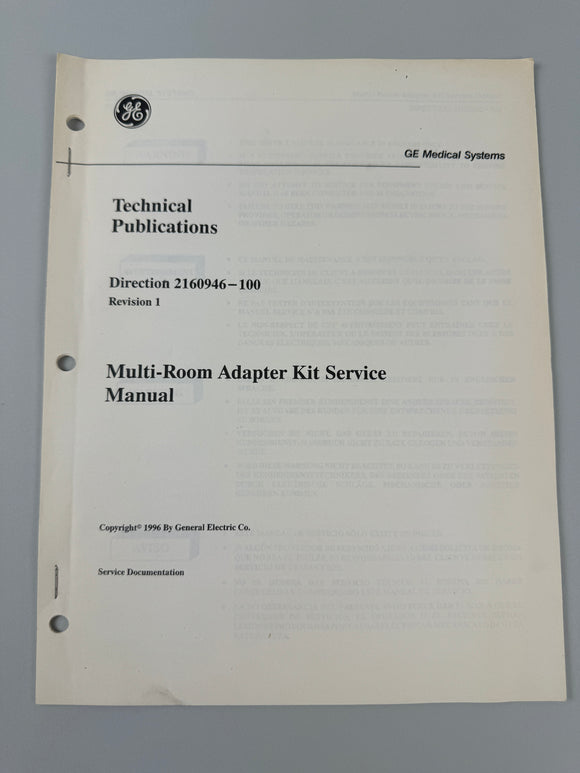 2160946-100 REV 1 MULTI-ROOM ADAPTER KIT SERVICE MANUAL