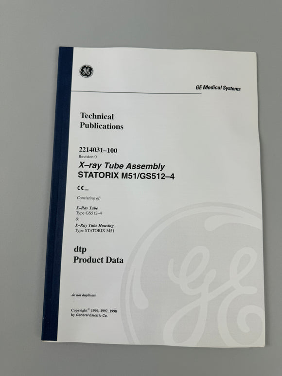 GE MEDICAL SYSTEMS 2214031-100 REV 0