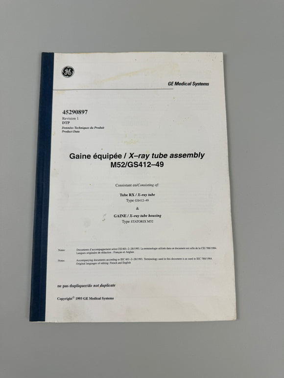 GE MEDICAL SYSTEMS 45290897 REV 1 Puma Export, Inc.