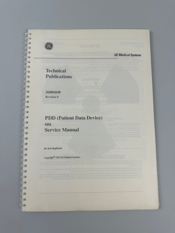 GE MEDICAL SYSTEMS 36006048 REV 0