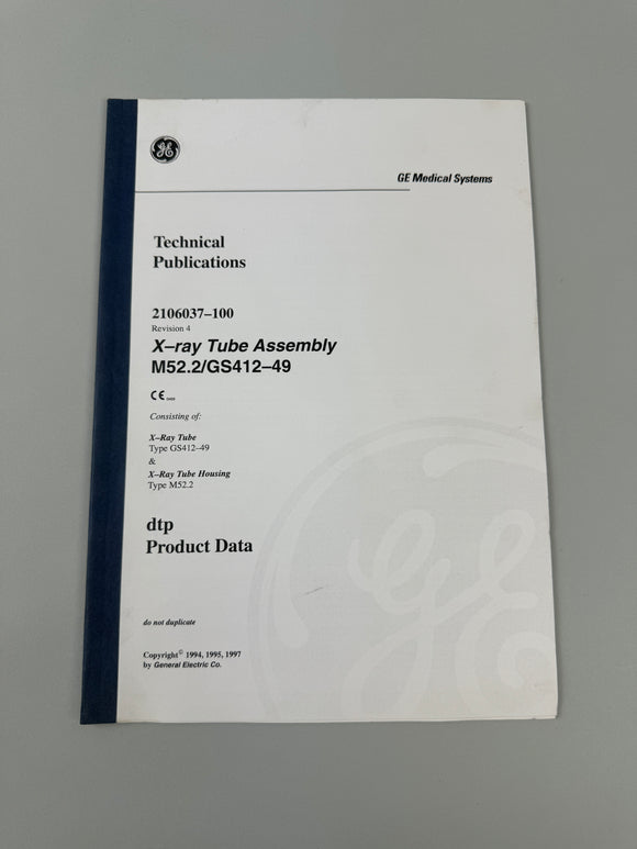 GE MEDICAL SYSTEMS 2106037-100