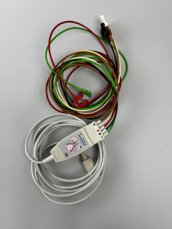Philips M1668A ECG TRUNK CABLE with 5-Lead GRABBER CABLE