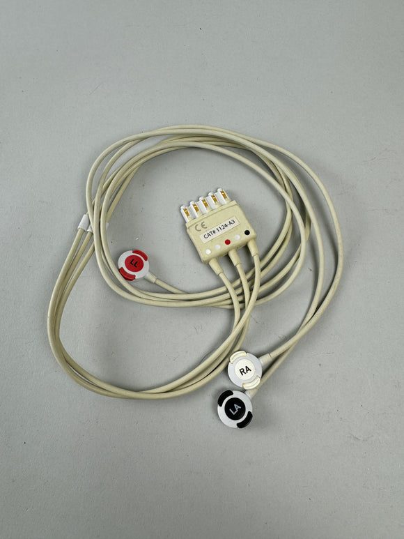 Criticare 1124-A3, 3 Lead Snap Wire for ECG