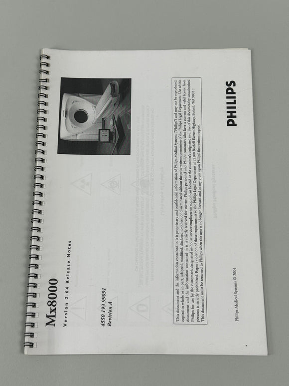PHILIPS MEDICAL SYSTEMS 4550 193 99091 REV A