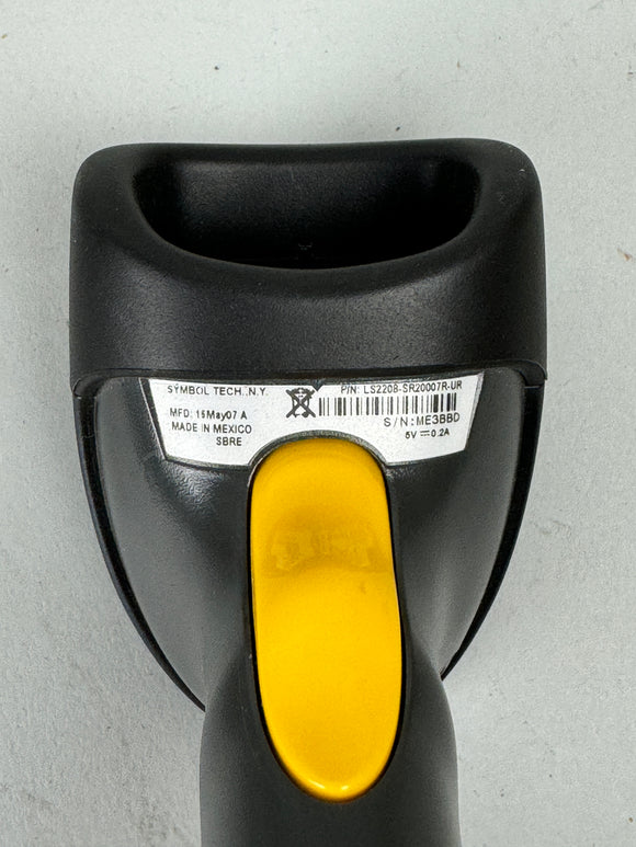 Symbol Barcode Scanner with USB Cable - LS2208-SR20007R-UR