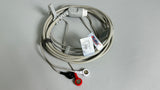 Medke Philips Compatible General 3 Lead Fixed ECG Cable with Snap Connector (G3124S)