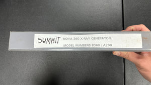 SUMMIT NOVA 360 X-RAY USER AND ASSEMBLER INFO FOR B360 / A700