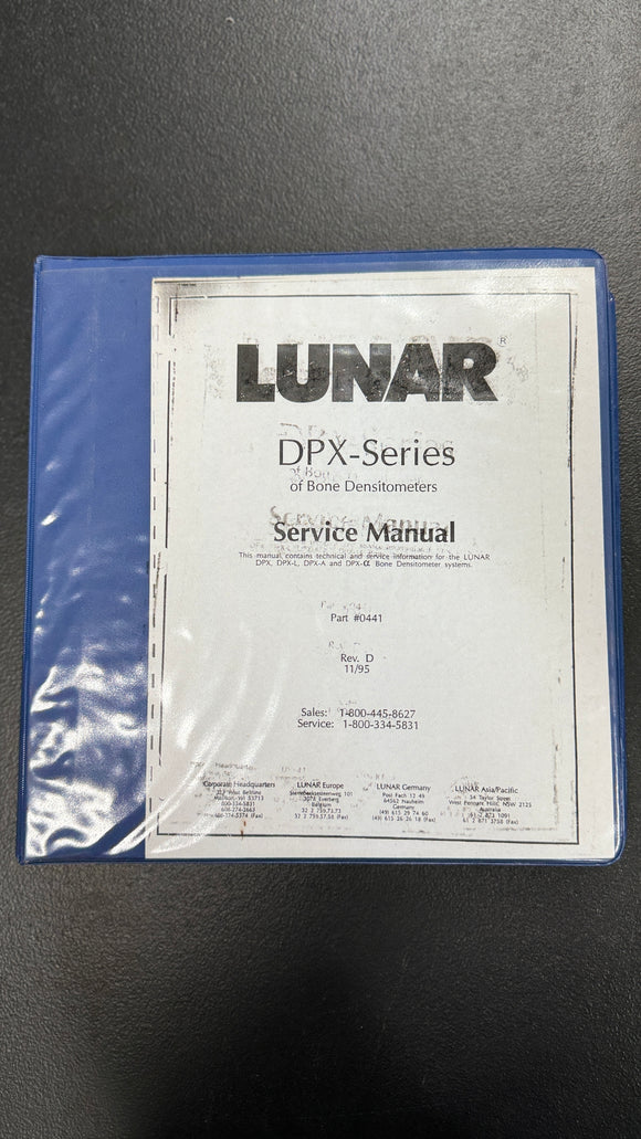 LUNAR DPX-SERIES SERVICE MANUAL PART #0441