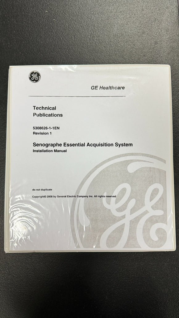 GE SENOGRAPHE ESSENTIAL ACQUISITION SYSTEM(INSTALLATION MANUAL) # 5308626-1-1EN