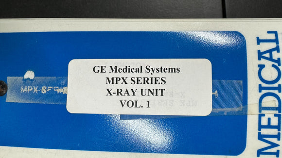 Mpx Radiographic Unit GE MPX SERIES X-RAY UNIT SERVICE MANUAL, 9-283 – Puma Export, Inc.