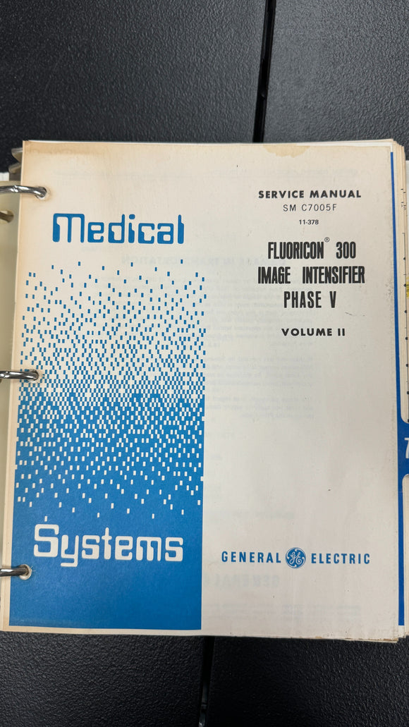 GE FLUORICON 300 IMAGE INTENSIFIER SERVICE MANUAL