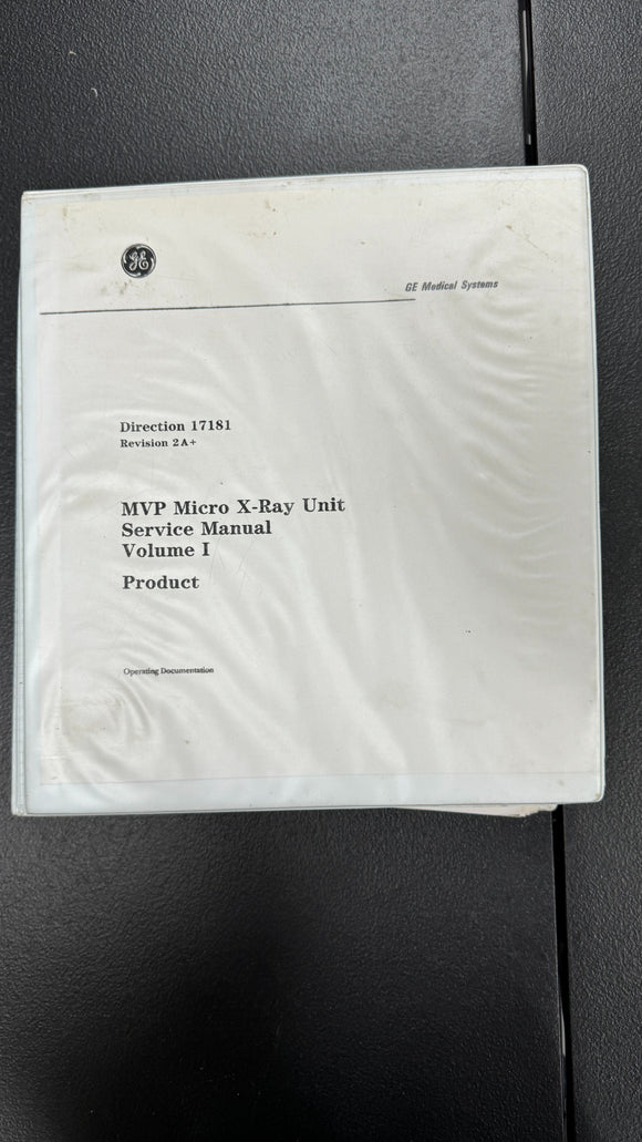 GE MVP MICRO X-RAY UNIT SERVICE MANUAL