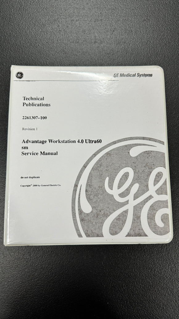 ADVANTAGE WORKSTATION 4.0 ULTRA 60 SERVICE MANUAL # 2261307-100