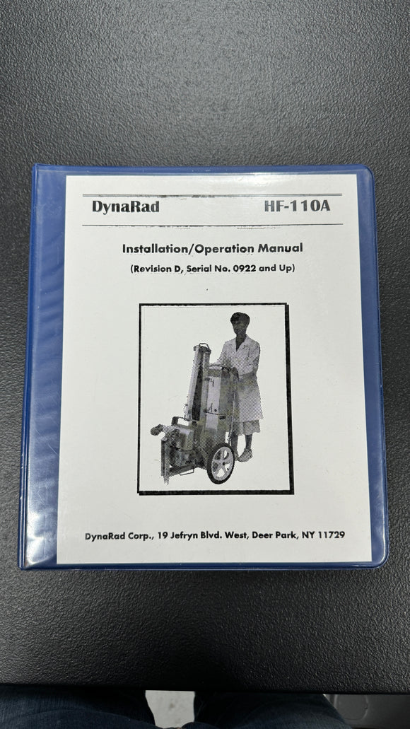 DYNARAD HF-110A INSTALLATION & OPERATION MANUAL