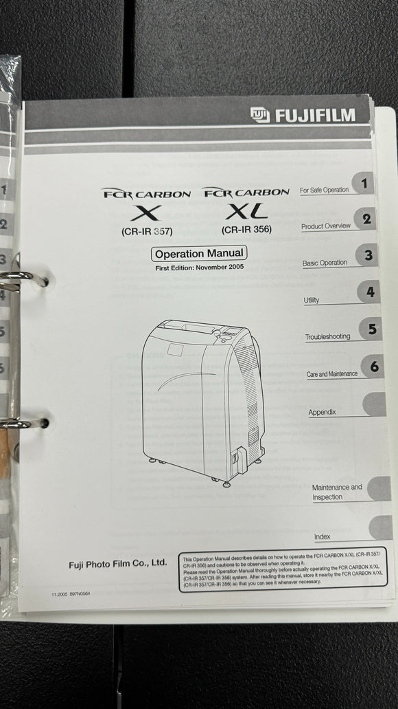 FCR CARBON X(CR-IR 357) Y XL ( CR-IR 356) OPERATION MANUAL