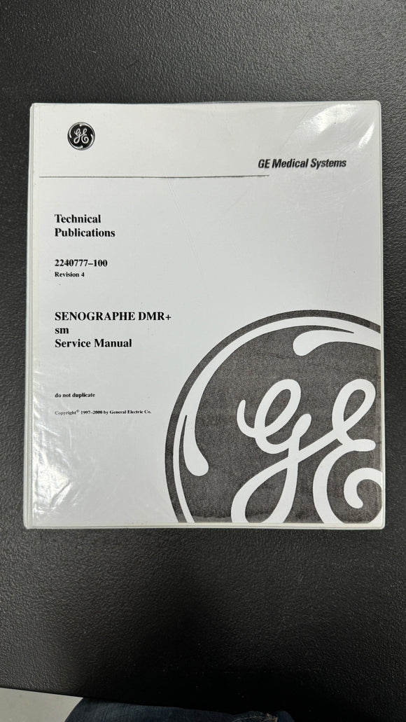 GE SENOGRAPHE DMR+ SERVICE MANUAL # 2240777-100