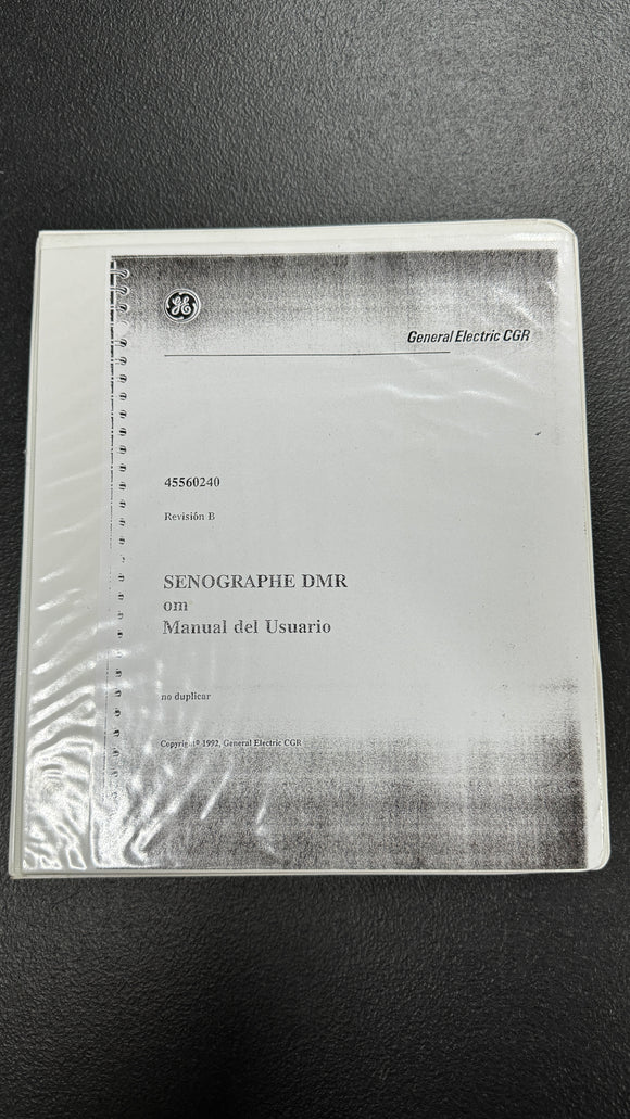 GE SENOGRAPHE DMR MANUAL DE USUARIO # 45560240