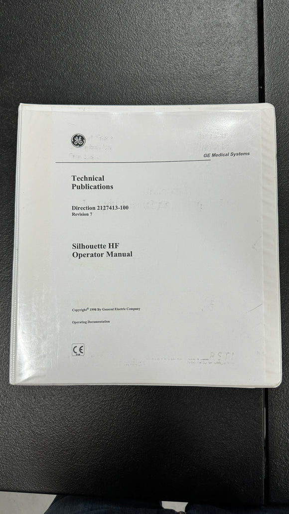 GE SILHOUETTE HF OPERATOR MANUAL # 2127413-100