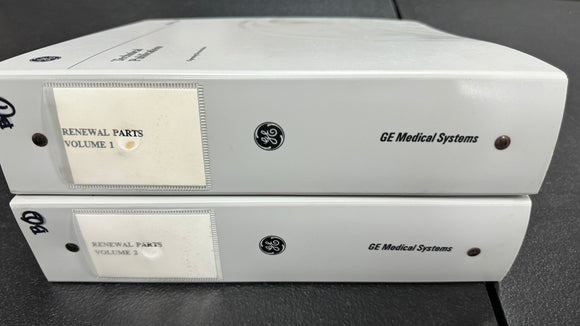 GE ADVANTX VSE RENEWAL PARTS VOL. 1 AND 2 OPERATING DOCUMENTATION