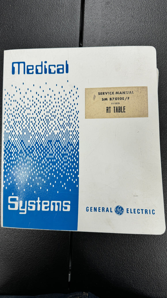 GE RT TABLE SM B7010E/F SERVICE MANUAL  # 11-1979